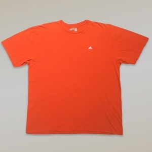 Y2K Adidas Mini Side Logo The Go-To Tee in Orange